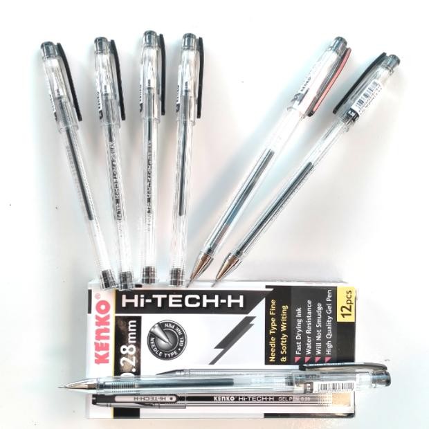 

pulpen high tech 0.28mm kenko hi tek dijual per 1 pak (12 pcs) murah