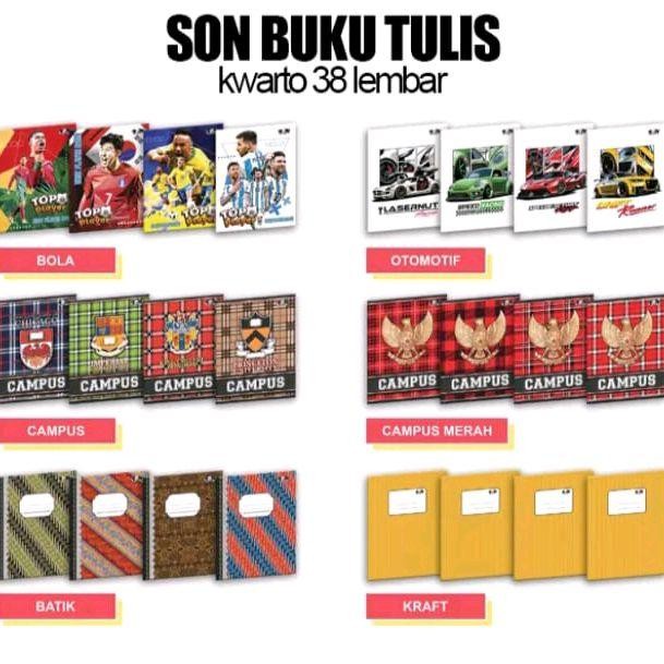 

Buku tulis SON Kwarto 38 Lembar (10 pcs)