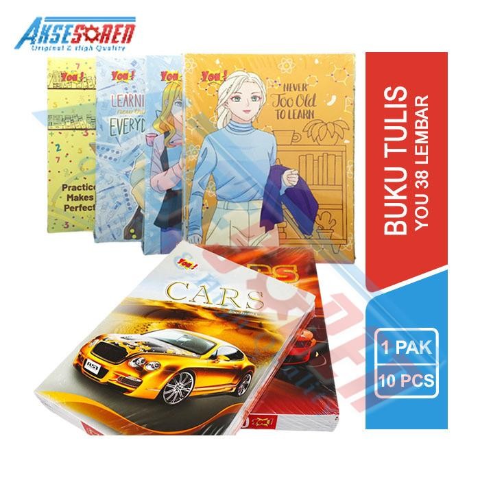 

Buku Tulis You [38 Lembar/10 Buku] / Untuk Sekolah 1 Pak Murah / Peralatan Sekolah Harian 1 Pack
