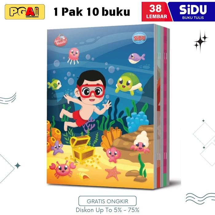 

BUKU TULIS SIDU SINAR DUNIA 38 LEMBAR 1 PACK ISI 10 PCS ALAT TULIS STATIONERY Kertas Putih Paper