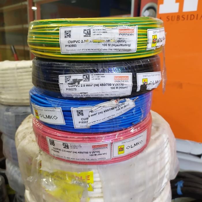 kabel NYA / kabel tunggal 2.5mm @100meter kabel metal/kabel lindo