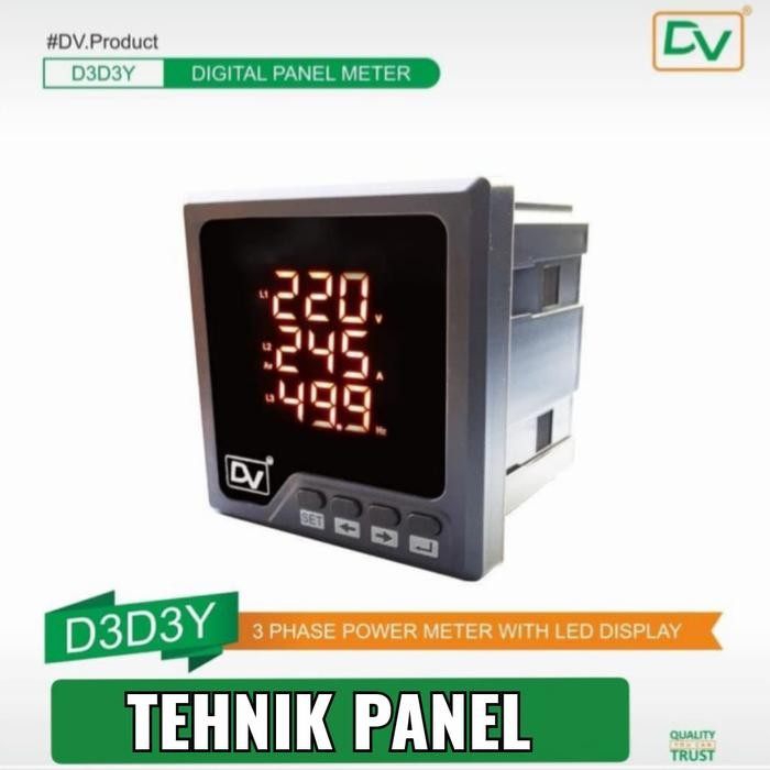 MULTI METER DIGITAL D3D3Y 3 PHASE ( AMPER-VOLT-HZ )