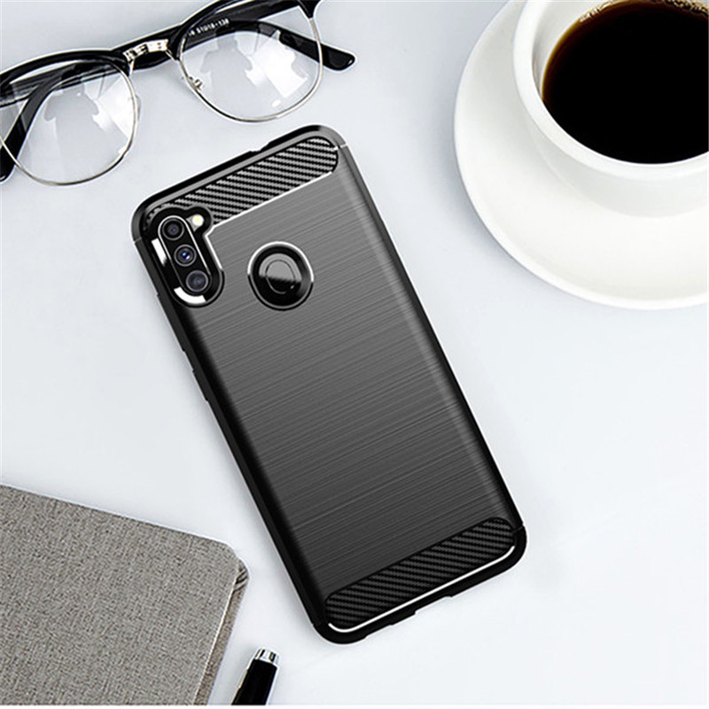 For Samsung Galaxy A11 Case Rubber Silicon Carbon Fiber Cover For Samsung A11 A21S A31 A41 A51 Phone