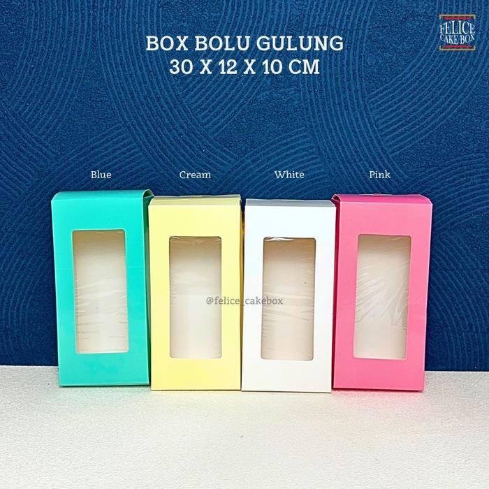 NEW BOX BOLU GULUNG 30x12x10 cm isi 10 pcs [terbaik][terlaris]