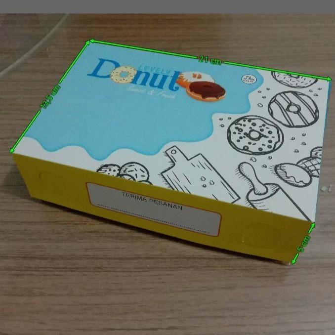 NEW Dus Donat Sedang Uk. 21x13.5x5. Kardus Donat. [terbaik][terlaris]