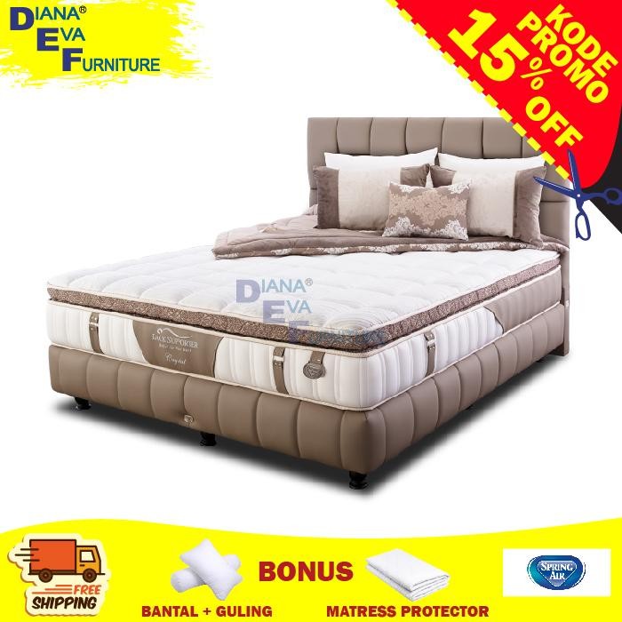 Kasur Spring Air Crystal Spring Bed Full Set