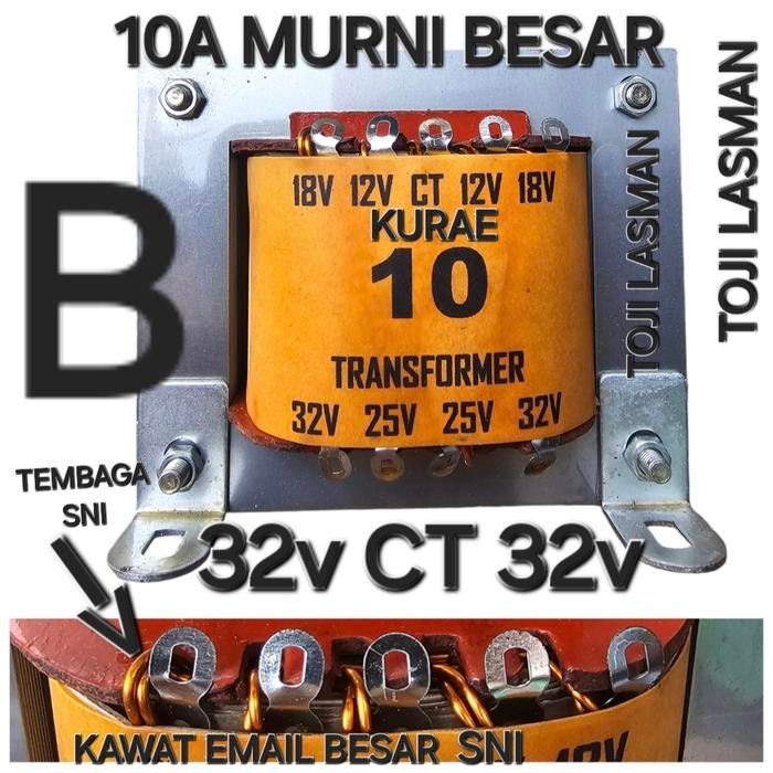 10a 32v travo trafo tembaga 10 a ampere ct besar murni 32v ct 32v 32 v transformator simetris input
