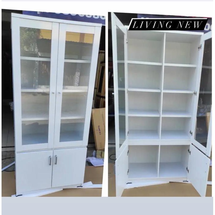 Lemari Tas Kaca Nimalis / Lemari Buku / Lemari Pajangan / Mainan