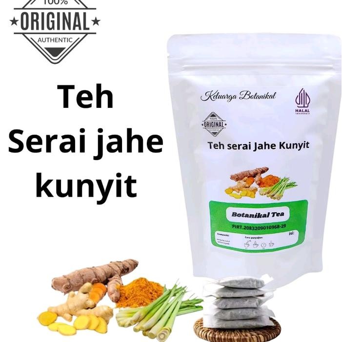 

New KELUARGA HERBAL TEA : TEH KUNYIT JAHE DAN SERAI: lemonggras gingger & tumeric:TEH RIMPANG isi 20