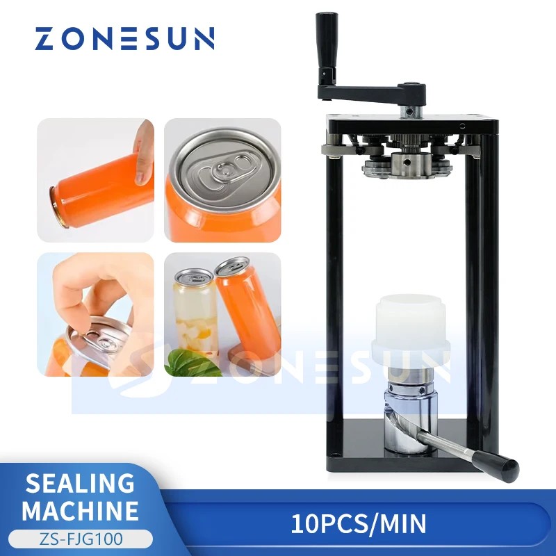 Zonesun Manual Can Seamer Beer PET Can Sealer Aluminum Can Sealing Machine Home Beverage Packaging