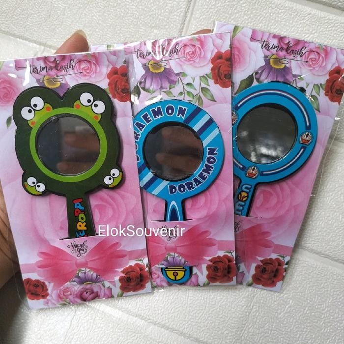 50 Pcs Souvenir Pernikahan Kaca Gagang Karakter Kemas Alas Shaby Lucu Dan Unik #Gratisongkir