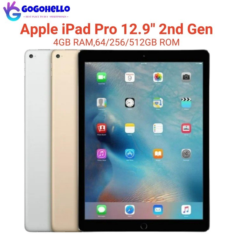 Original Apple iPad Pro 12.9'' 2017 Wifi Wifi+Cellular Unlocked iPad 2nd Gen ROM 64GB RAM 4GB 10,891