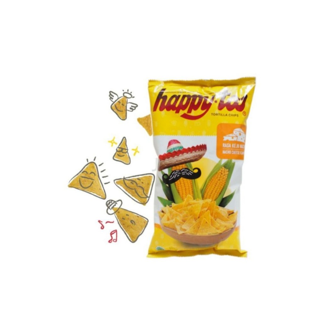 

Happytos Tortilla Chips Nacho Cheese 140 gram