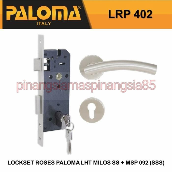 KUNCI SET PALOMA LRP 402 HANDLE MORTISE CYLINDER LOCK GAGANG PINTU