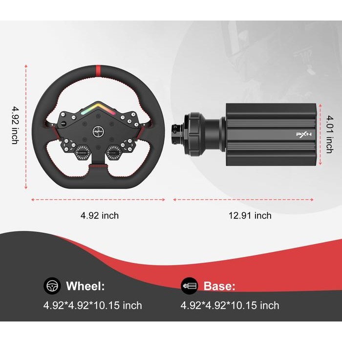 (Expert) PXN V12 Lite Real Servo Direct Drive Force Feedback Steering Wheel