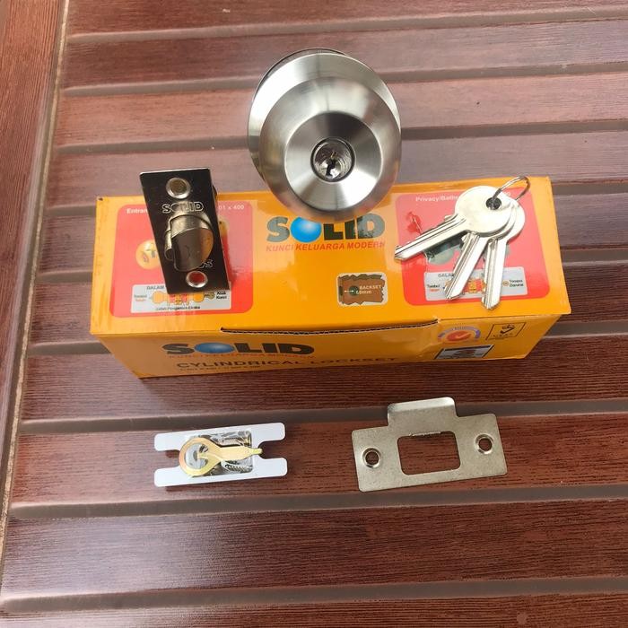 KUNCI KAMAR MANDI BULAT SOLID C601 X 300// HANDLE PINTU KAMAR LOCKSET