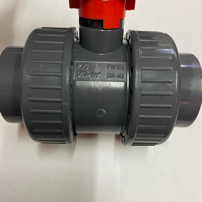 TRUE UNION BALL VALVE PVC 11/2"INCH UNION STOP KRAN