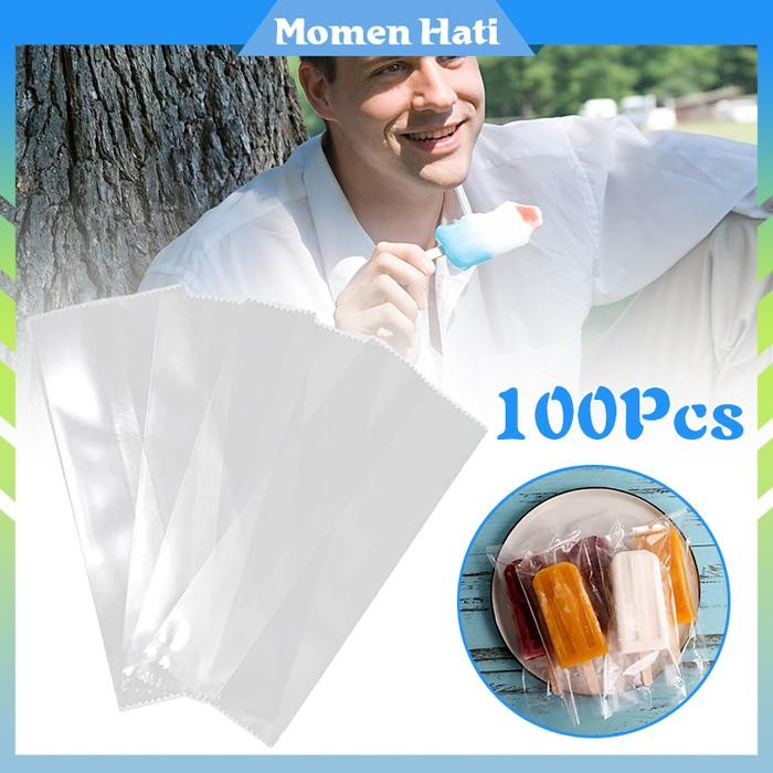 

XUANTAI 100Pcs Kantong Es Lilin/Segel Mesin Transparan Kantong Permen