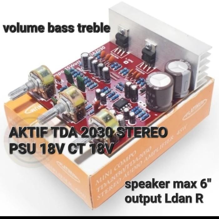 (Expert) kit pcb speker speaker aktif tda 2030 tda2030 stereo platinum