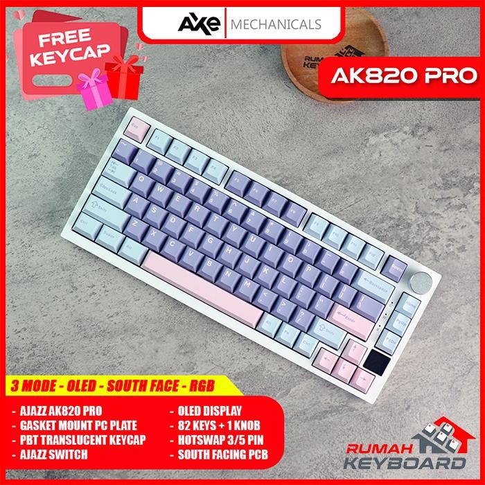 (Expert) MECHANICAL KEYBOARD - AJAZZ AK820 GTS PRO - 75% - OLED - CHERRY KEYCAP