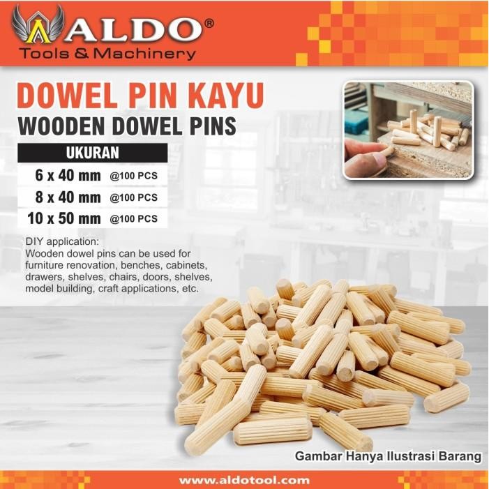 Expert DOWEL PIN KAYU / DOWEL PEN /PAKU KAYU / DOWEL KAYU ALDO