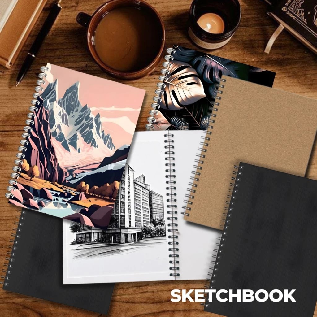 

BUKU SKETSA / SKETCHBOOK Polos Ukuran A5 dan A6 isi 3 Warna, Sketchbook Buku Sketsa Hvs, Craft, Book paper dengan Cover Warna