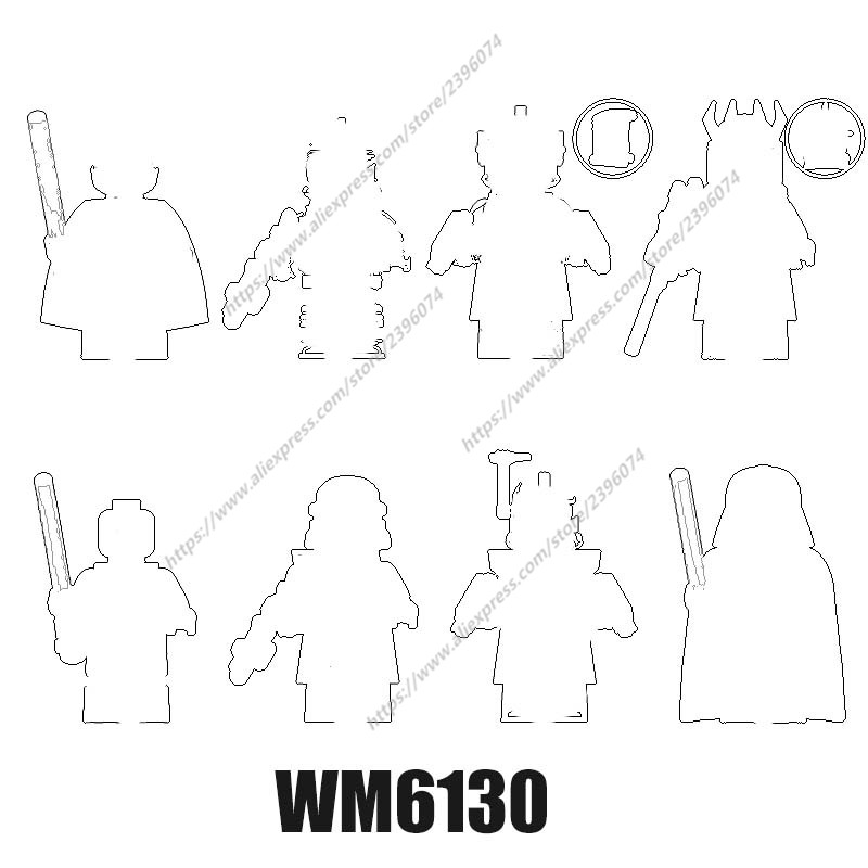 Action Figures Movie Accessories Building Blocks Bricks Toys Wm6130 Wm2275 Wm2276 Wm2277 Wm2278