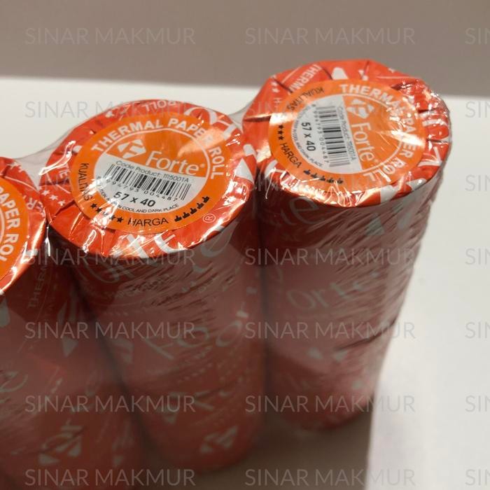 

Thermal Roll / Thermal Paper / Kertas Thermal 57x40 FORTE (PAK)