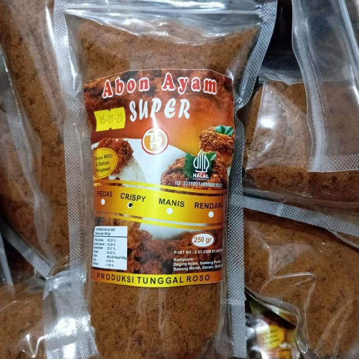

TUNGGAL ROSO ABON AYAM SUPER pouch 250 GRAM