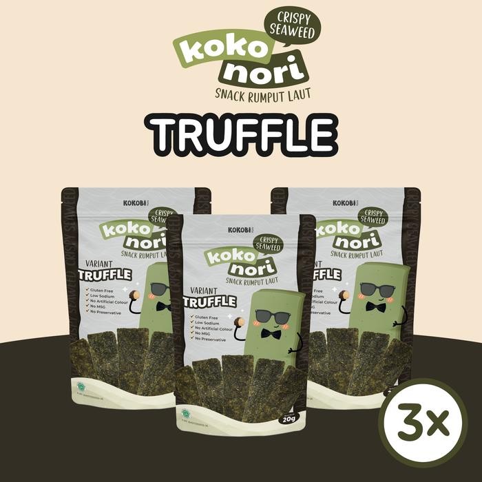 

3pcs Koko Nori Crispy Seaweed - Truffle (Snack Rumput Laut by Kokobi)