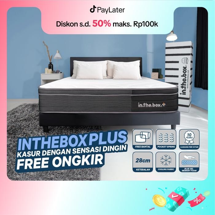 Kasur Dingin Spring Bed IN THE BOX PLUS - FREE Bantal