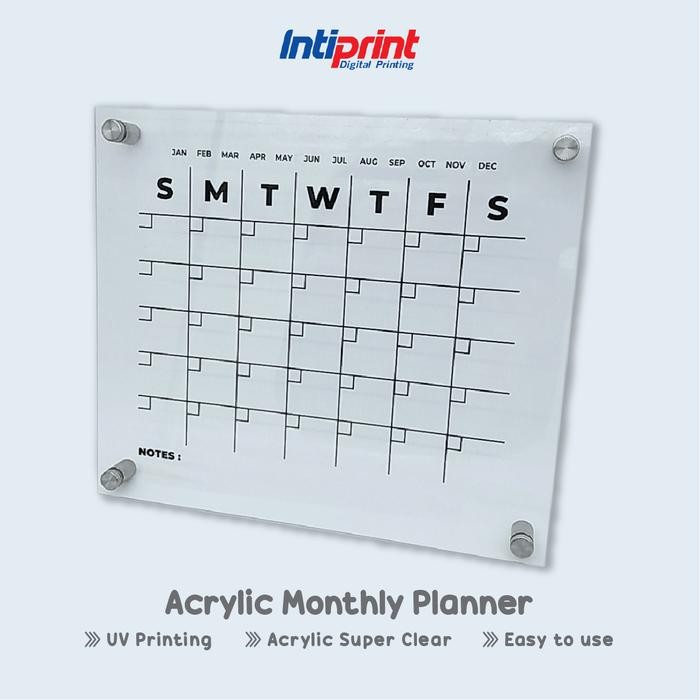 

Acrylic Monthly Planner Acrylic Calendar Free Box Packing