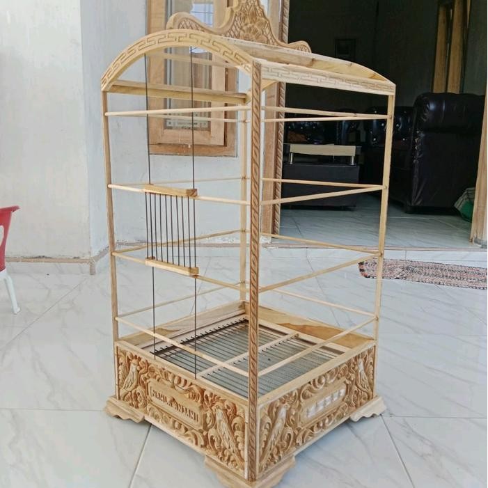 Sangkar Burung Ukiran mentahan