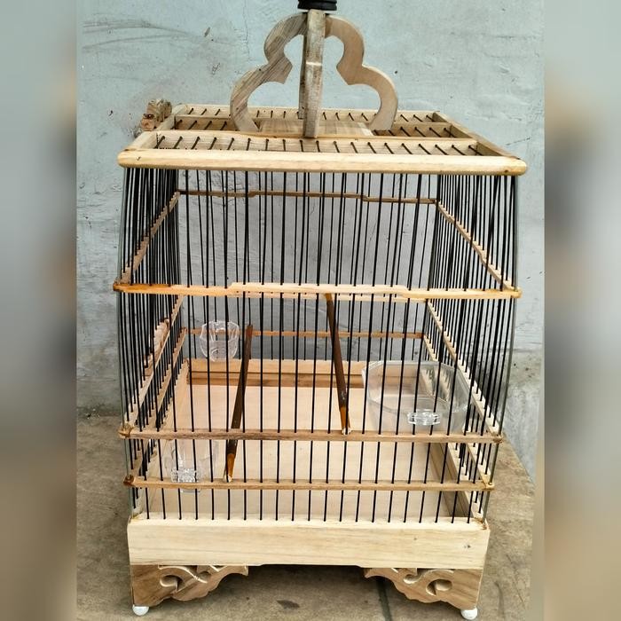 SANGKAR CUNGKOK KOTAK KAYU JATI AMBRUKAN BELUM DI RAKIT