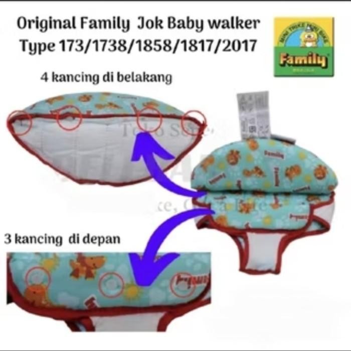 busa kain jok joc kursi dudukan baby walker family 173 1738 1858 1868