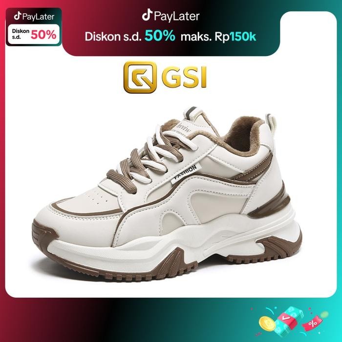 Gsi Chaewon Sepatu Olahraga Wanita Outfit Cewek Sneakers Wanita Model 1313 - Kasual Korea Style