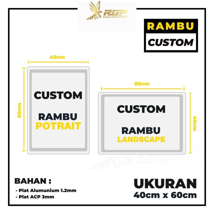 

Rambu / Sign Custom Ukuran 40cm x 60cm - Alumunium