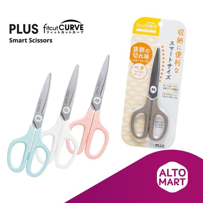 

AT PLUS Fit Cut Curve Smart Scissors Gunting Anti Lengket Fitcut