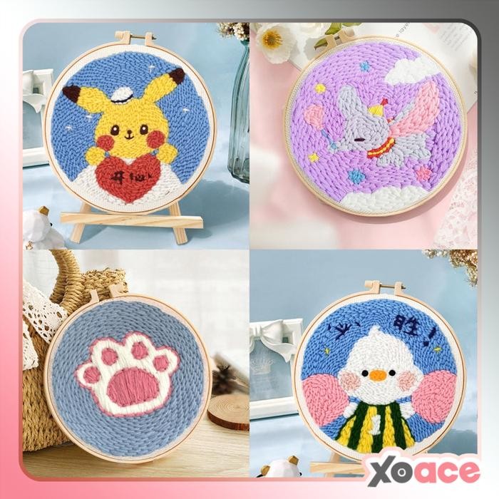 

AT DIY Set Sulam Karakter Punch Needle Kit Seri H