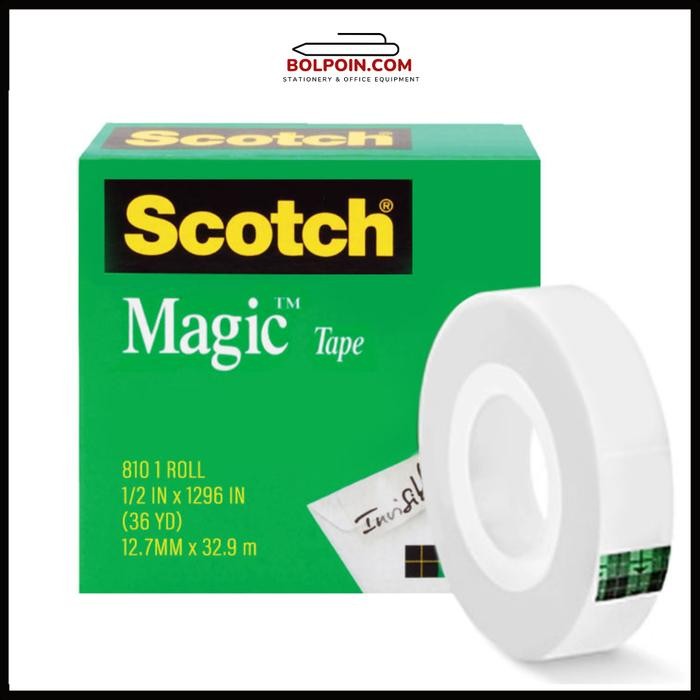 

AT 3M Scotch Magic Tape 810 (1/2"x 36y) 12,7mm x 32.9m / (3/4"x36y)