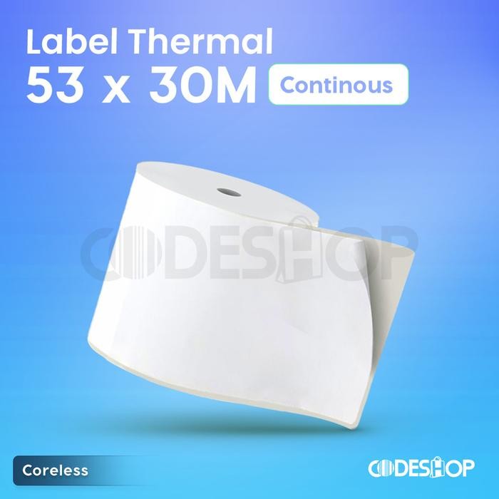 

AT Thermal Sticker Continous 58 X 30 Coreless Stiker