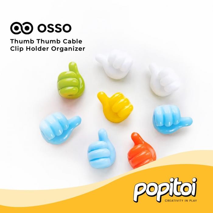 

AT OSSO Thumb Thumb Cable Clip Cord Holder Organizer Pengikat Kabel