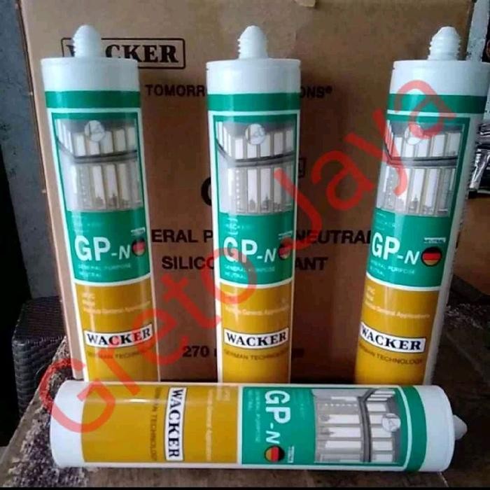 

AT ( GP-N ) Lem Silikon GP Silicone Sealant Neutral Wacker Kaca Netral Sealan Silicon GPN