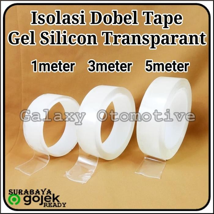 

AT Isolasi Dobel Tape Nano Gel Silicon Transparan - 5meter