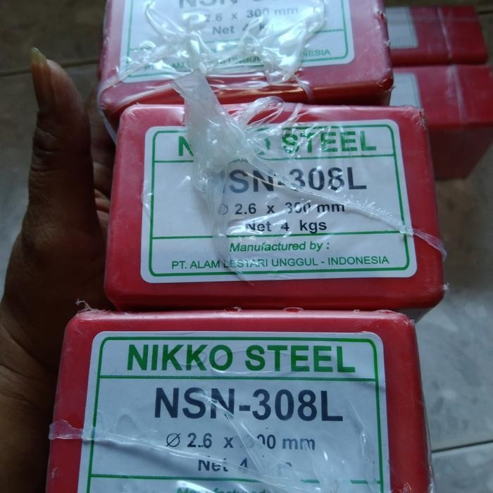 KAWAT LAS STAINLESS NSN-308L NIKKO STEEL 2.6MM