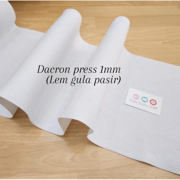 

AT Dakron Press 1mm ( berperekat lem gula pasir) per yard