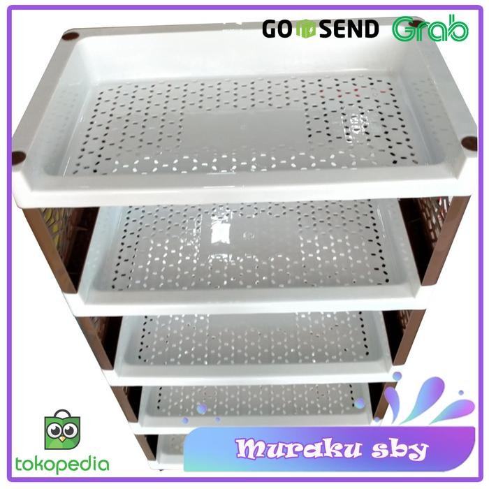 Rak Plastik Susun Serbaguna/Rak Susun Kecil 5 Tingkat Fawsline Fr 205K Berkualitas