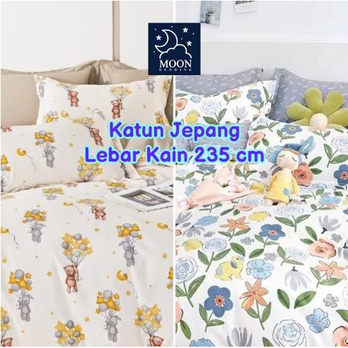 

AT Kain sprei meteran katun jepang lebar 235cm motif anak baby Bunny Bear