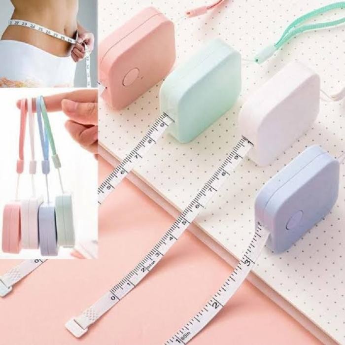 

AT Meteran gulung fiberglass 150cm meteran plastik mini kain jahit baju