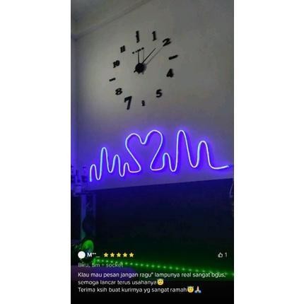 Promo Lampu Hias Motif Detak Jantung Lampu Hias Kamar Aesthetic Neon Pasti Diskon